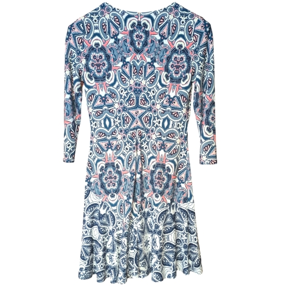 Eliza J Fit and Flare Paisley Dress Size 4 - Picture 3 of 7